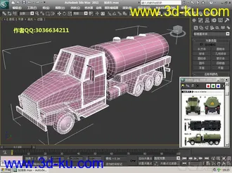 3D打印模型军用加油车的图片