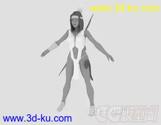 3D打印模型女猎人的图片