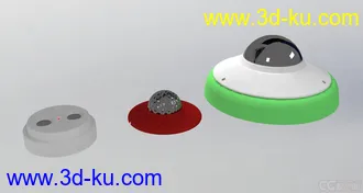 3D打印模型停车场部件 显示牌 导向牌 烟感器 指示灯的图片