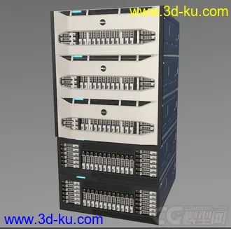 3D打印模型dell poweredge 戴尔服务器组 磁盘阵列 刀片式服务器的图片