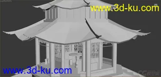 3D打印模型八角亭的图片