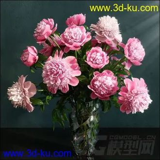 3D打印模型牡丹花的图片