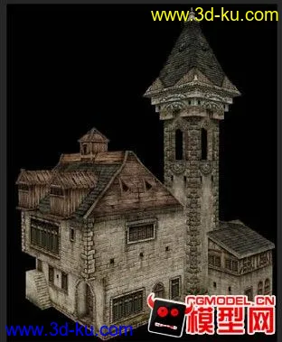 3D打印模型中世纪建筑的图片