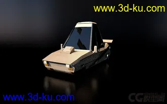 3D打印模型lowpoly car 低面汽车的图片