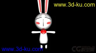 3D打印模型爱哭兔！骨骼绑定加面片表情绑定的图片