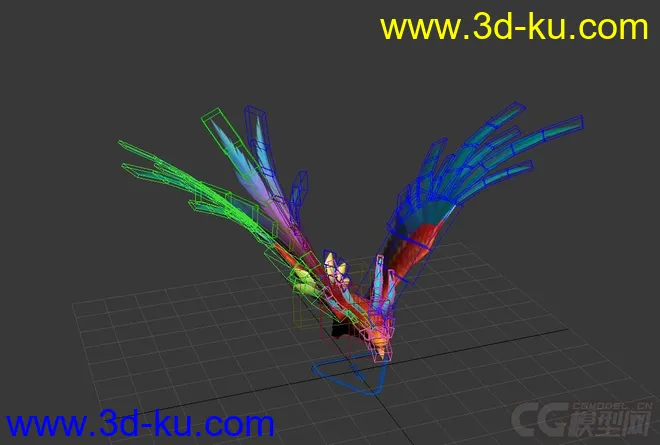 彩凤,max,maya各有绑定,带飞行动画,max,mb双格式模型的图片2