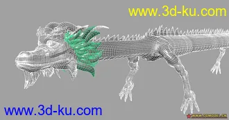 3D打印模型高模龙，带贴图的图片