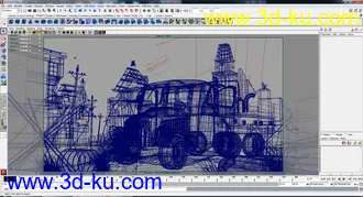 学生时期作品：场景模型材质战后废墟的图片
