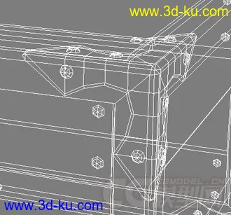 3D打印模型【手绘】偏欧式写实低模古式货箱的图片