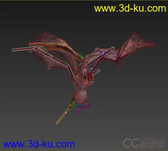 3D打印模型四翼蝙蝠邪恶霸主带贴图带蒙皮的图片