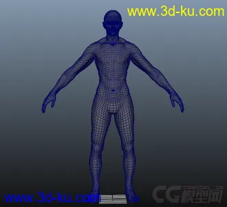 3D打印模型一个基础的男模，可以用来布线参考，也可以改造型用来节省时间的图片