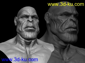 3D打印模型新手兽人雕刻的图片