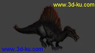 3D打印模型棘背龙（带绑定动画）的图片