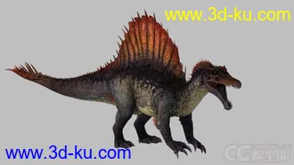 3D打印模型棘背龙（带绑定动画）的图片