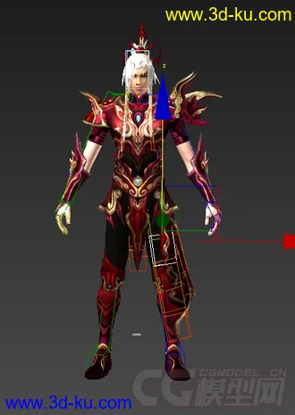 3D打印模型古风男，带绑定，有贴图的图片