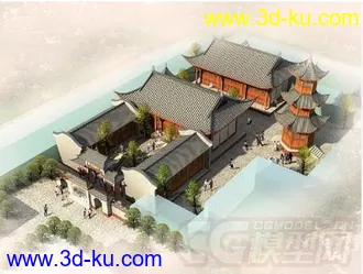 3D打印模型精品场景    原创   古庙  古建的图片