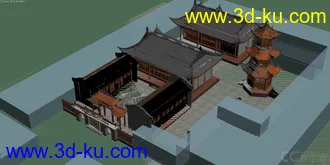 3D打印模型精品场景    原创   古庙  古建的图片