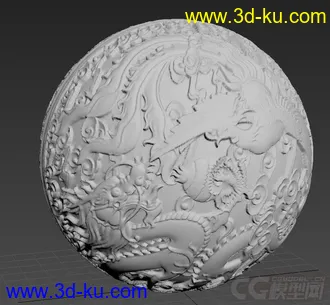 3D打印模型龙凤球的图片