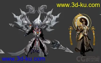3D打印模型成套古装角色的图片