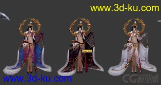 3D打印模型成套古装角色的图片