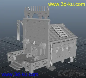 3D打印模型小木屋的图片