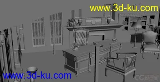 3D打印模型教父书房的图片