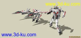 3D打印模型超时空要塞VF-1J 简模的图片