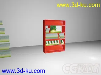 3D打印模型电子书报架的图片