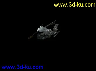 地狱勾魂系列白无常模型贴图+蒙皮动作源文件的图片