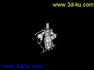 地狱勾魂系列白无常模型贴图+蒙皮动作源文件的图片