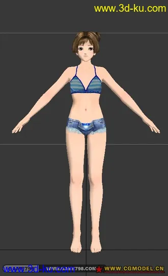 3D打印模型H游戏性感沙滩3全部7个MM,带DDS贴图和私处高清解码的图片