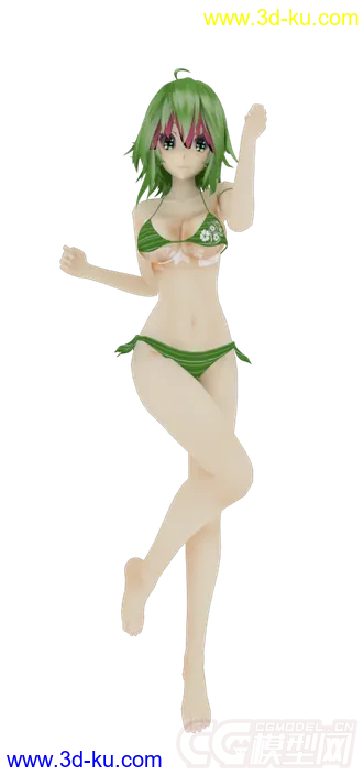 3D打印模型比基尼女孩，带跳舞动画，fbx格式。maya，max，u3d可用的图片