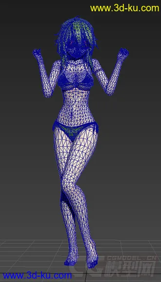 3D打印模型比基尼女孩，带跳舞动画，fbx格式。maya，max，u3d可用的图片