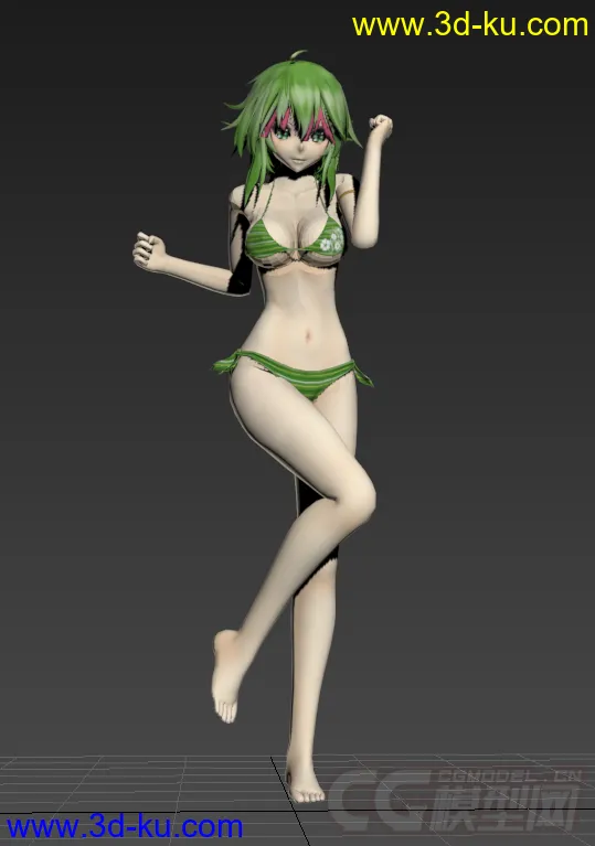 比基尼女孩，带跳舞动画，fbx格式。maya，max，u3d可用模型的图片4