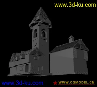 3D打印模型同学做的一个房子的图片