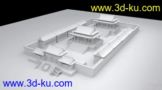 3D打印模型寺庙场景的图片