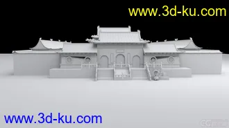 3D打印模型寺庙场景的图片