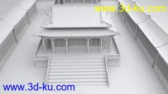 3D打印模型寺庙场景的图片