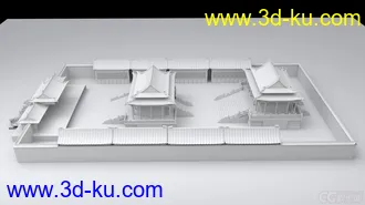 3D打印模型寺庙场景的图片