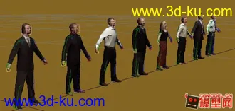 带骨骼的简模全贴图人物模型的图片