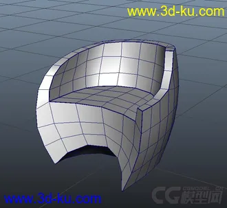 3D打印模型一把异形椅子的图片