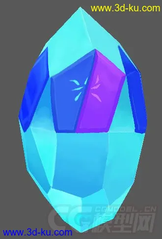 3D打印模型水晶 水晶石 Q版 小物件的图片