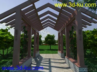 3D打印模型一个廊架的图片