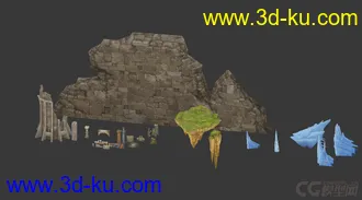狩龙战纪 场景模型石墙 石头柱子的图片