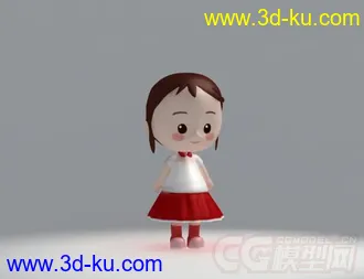 3D打印模型卡哇伊的小女孩的图片