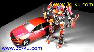 3D打印模型现代变形金刚（附赠现代车模）的图片