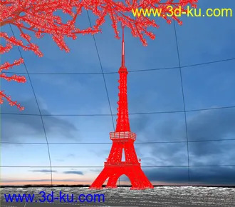 3D打印模型日本东京塔的图片