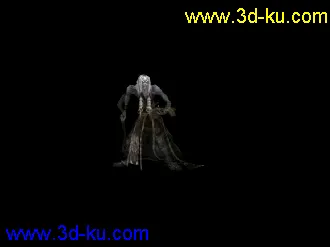 地狱系列之地狱鬼魂骷髅法师透明模型，带贴图动作源文件的图片