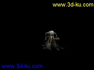 地狱系列之地狱鬼魂骷髅法师透明模型，带贴图动作源文件的图片