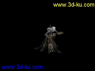地狱系列之地狱鬼魂骷髅法师透明模型，带贴图动作源文件的图片